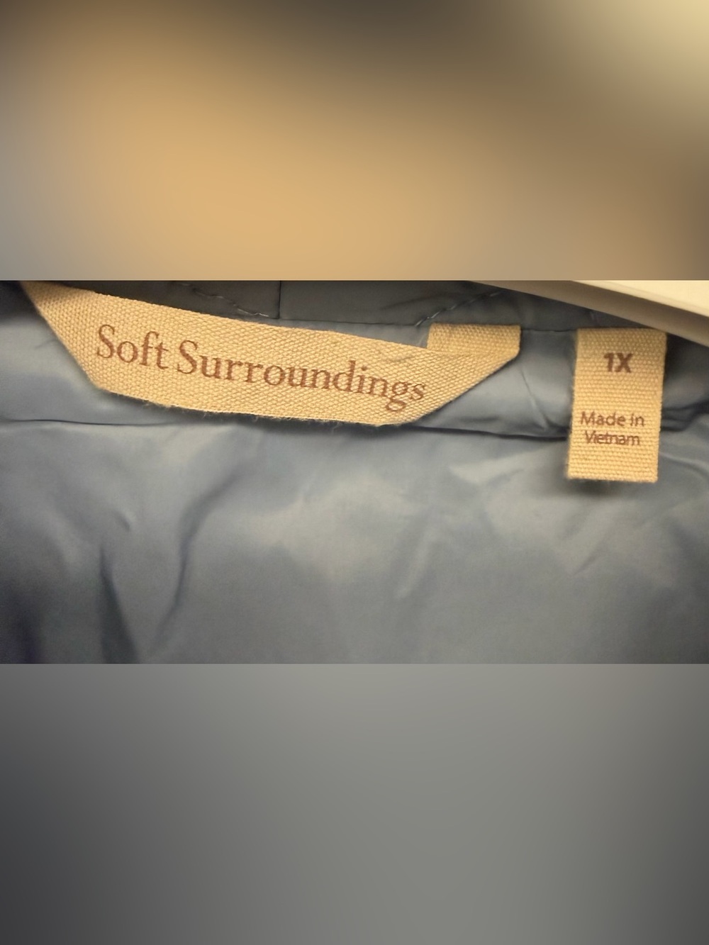 Soft Surroundings Daybreaker Quilted Vest - Powder Blue- Size: 1X - Picture 2 of 5